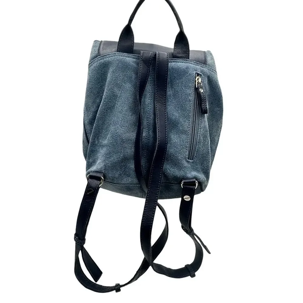 MILO - women's EMILY blue suede leather backpack / CANADA